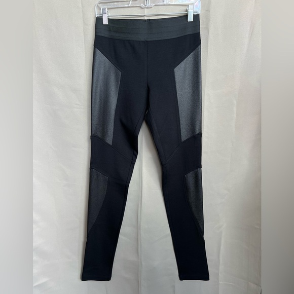 NWT BCBGMaxAzria “Mari” Faux Leather Panel Leggings - Picture 1 of 4